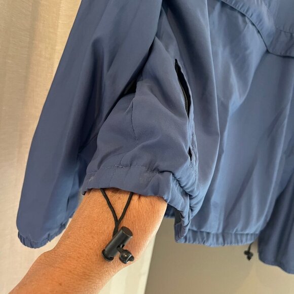 Gap Blue Rain/Windbreaker Jacket, 4 Pockets, 3/4 Velcro Neck Opening, Size XL - Picture 4 of 15